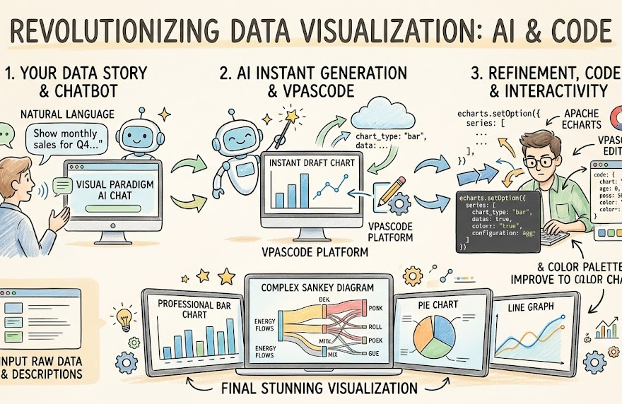 Von Null bis zur Meisterschaft in der Datenvisualisierung: Ein Leitfaden für Anfänger zur erstellungsunterstützten Chart-Erstellung mit KI und VPasCode sowie ECharts