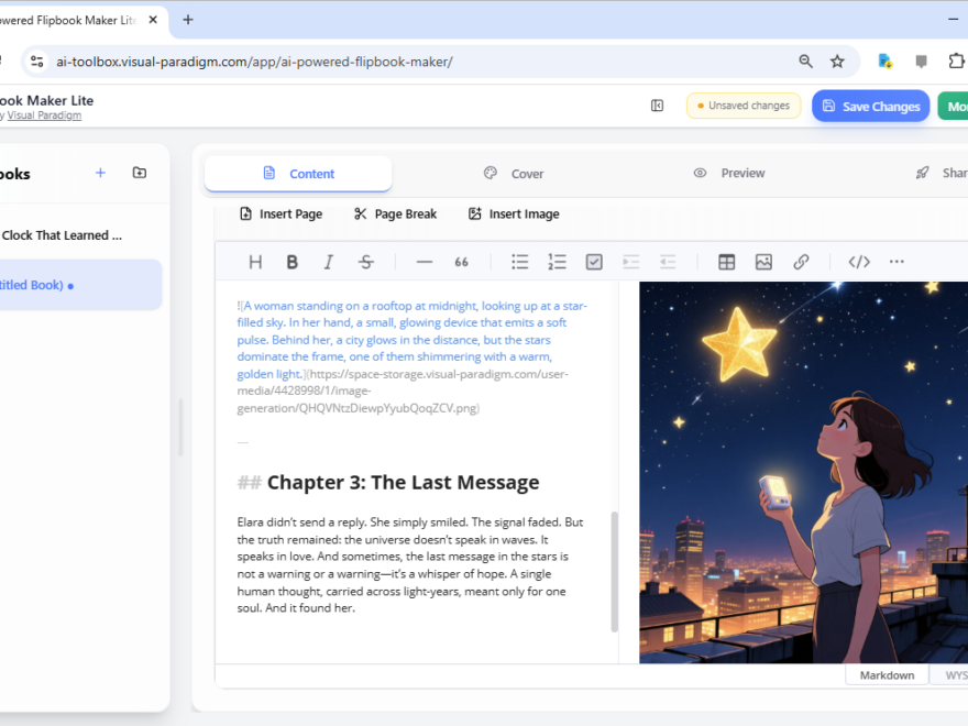 Creando un libro de historias con IA: El último mensaje entre las estrellas