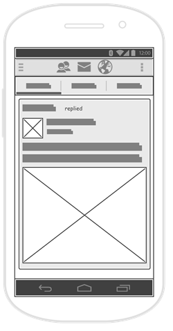 Facebook wireframe example