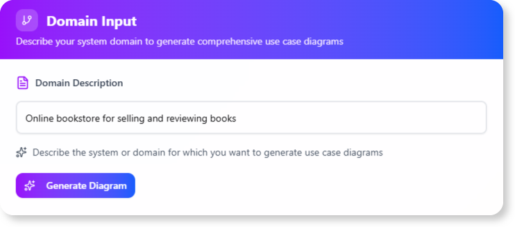 Start generating the diagram with simple prompt.