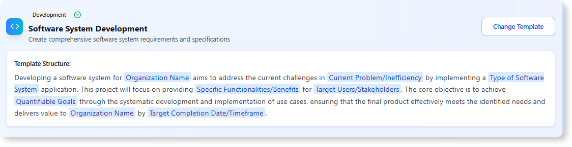 one of the examples of the customizable template