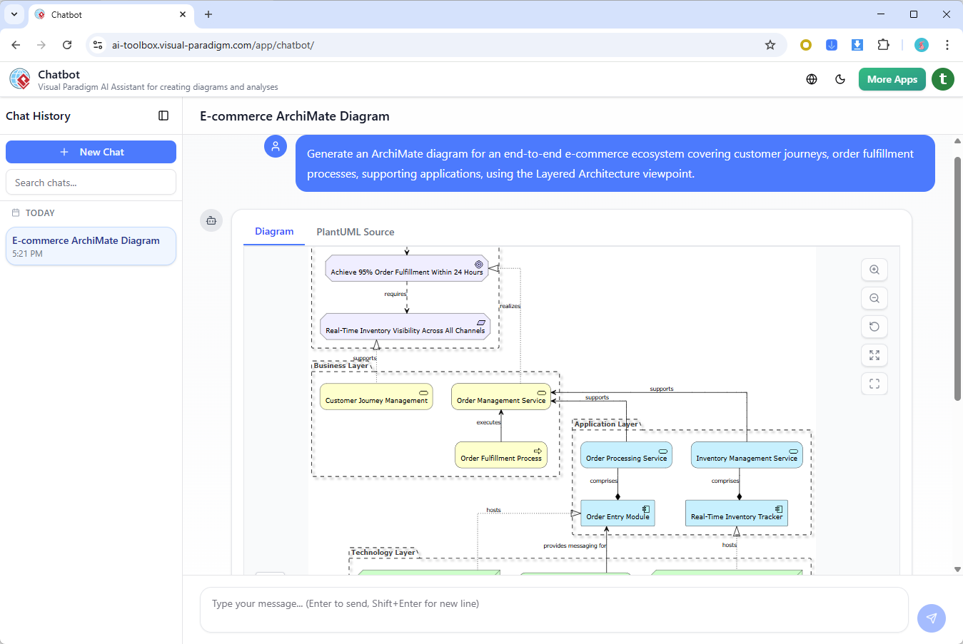 AI Diagram Chatbot Update: Better ArchiMate & SysML Support