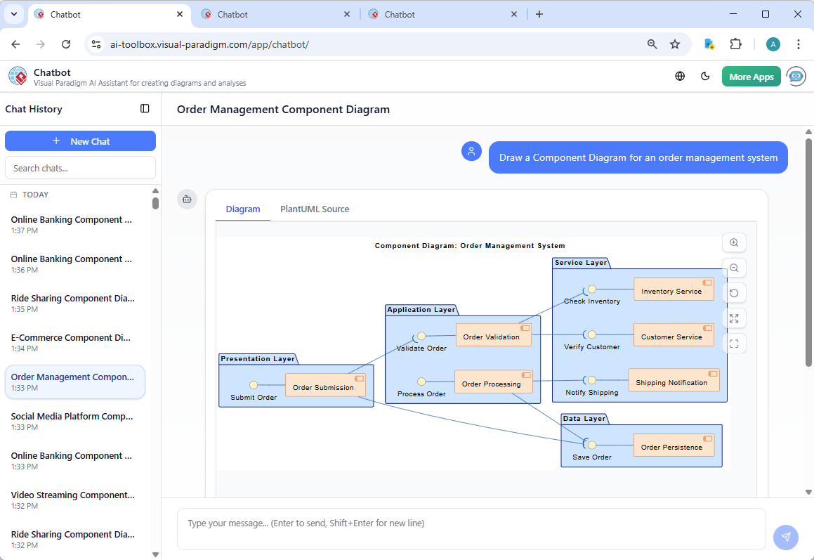 AI Chatbot Component Diagram