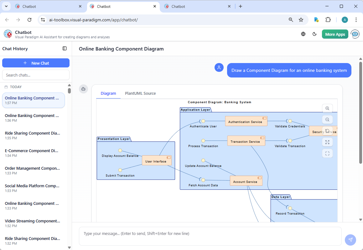 Online Banking Component Diagram