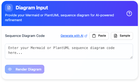AI Sequence Diagram Refinement Tool