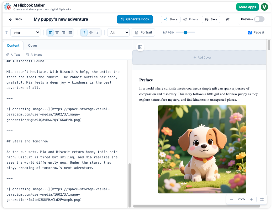 AI Flipbook Maker: Generate Content & Covers Instantly