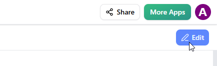 A screenshot of Visual Paradigm OpenDocs that shows the position of the Edit button.