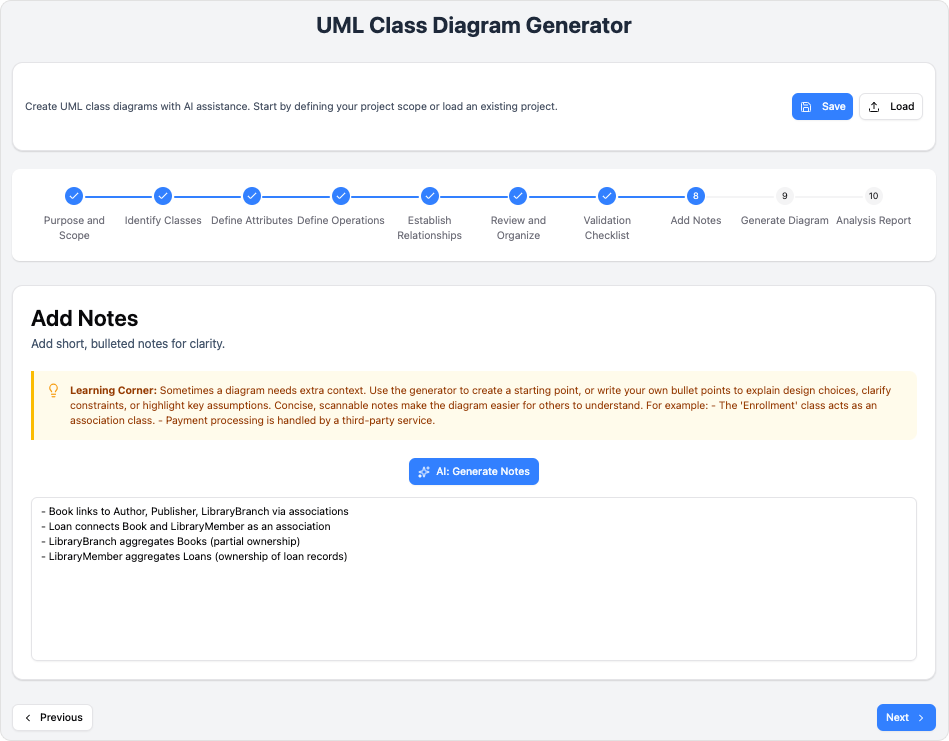 AI-Assisted UML Class Diagram Generator