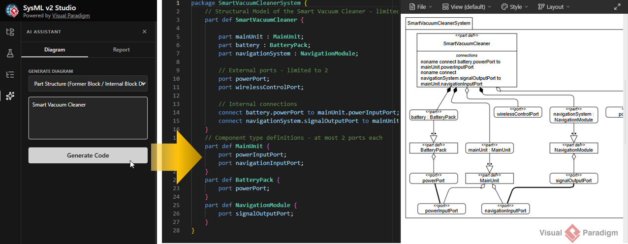 AI features interface