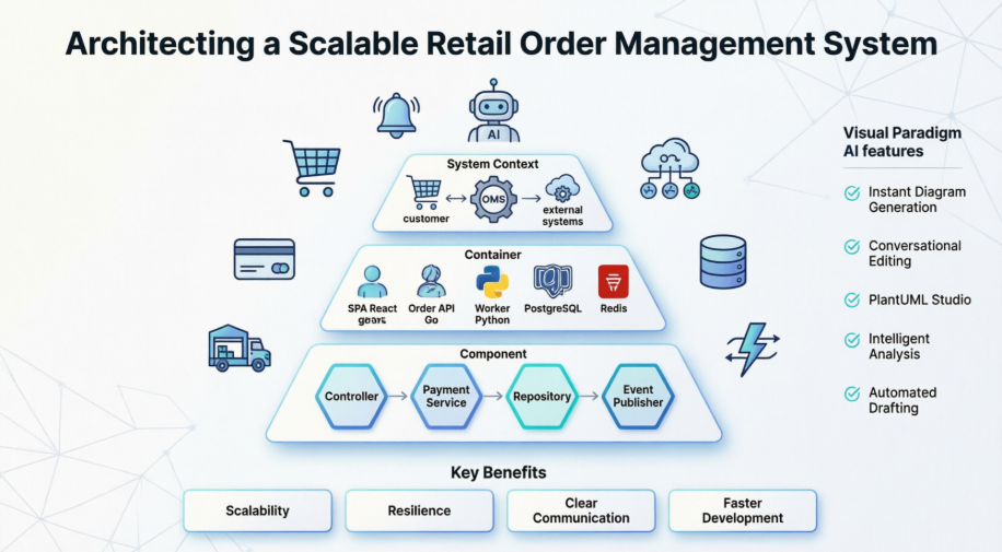Architecting a Scalable Retail Order Management System - by Visual Paradigm