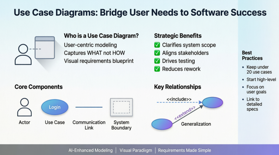 Mastering Use Case Diagrams: A Comprehensive Case Study on Requirements Modeling for Software Success