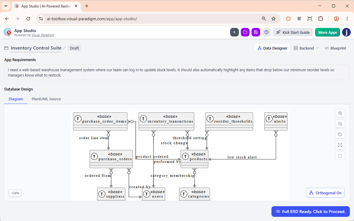 Review the initial ERD - the blueprint of your app to be built