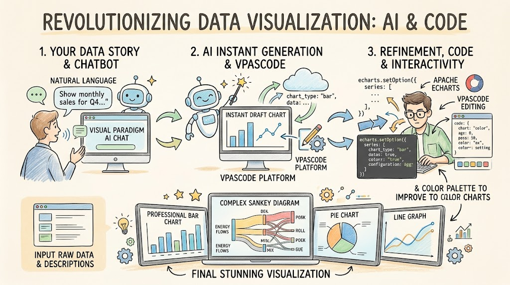 From Zero to Data Visualization Mastery: A Beginner’s Guide to AI-Powered Chart Creation with VPasCode and ECharts