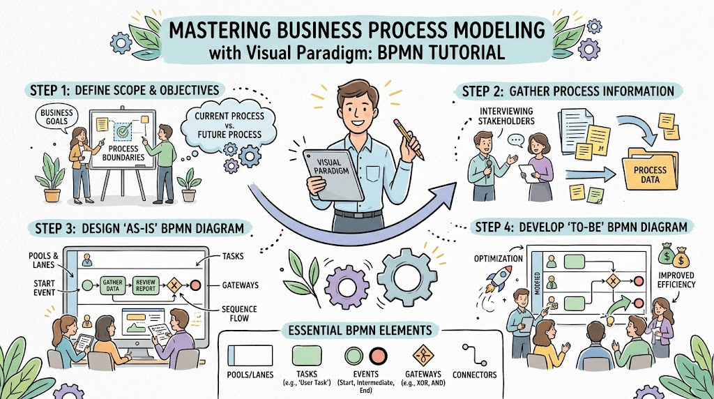 Mastering Business Process Modeling with visual Paradigm BPMN