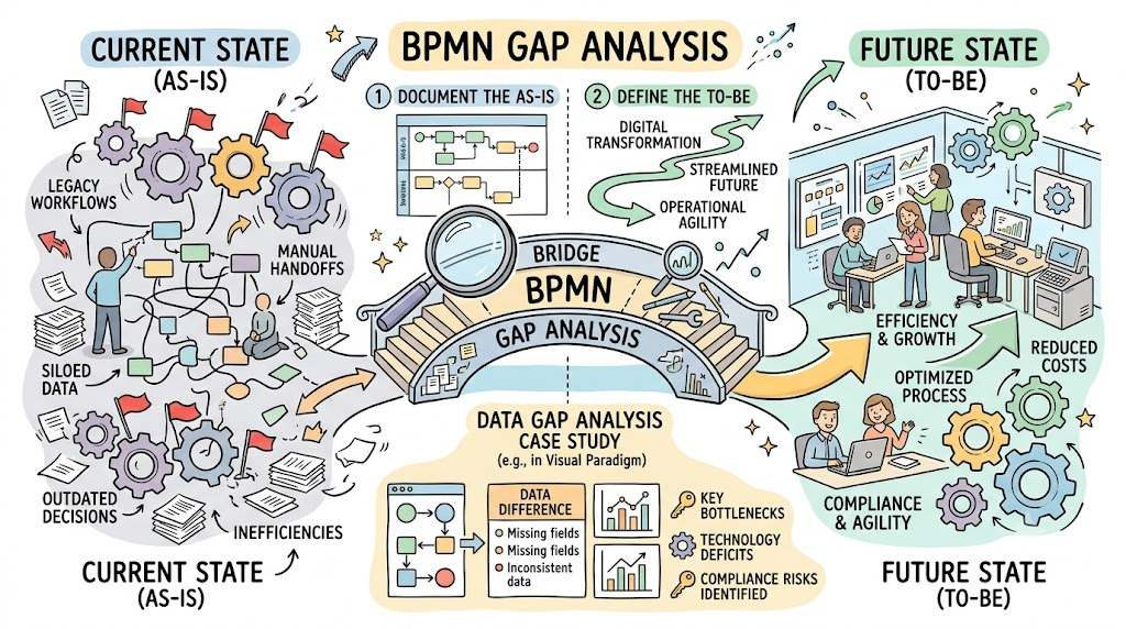 Transforming Operations: A Practical Guide to BPMN Gap Analysis Using Visual Paradigm