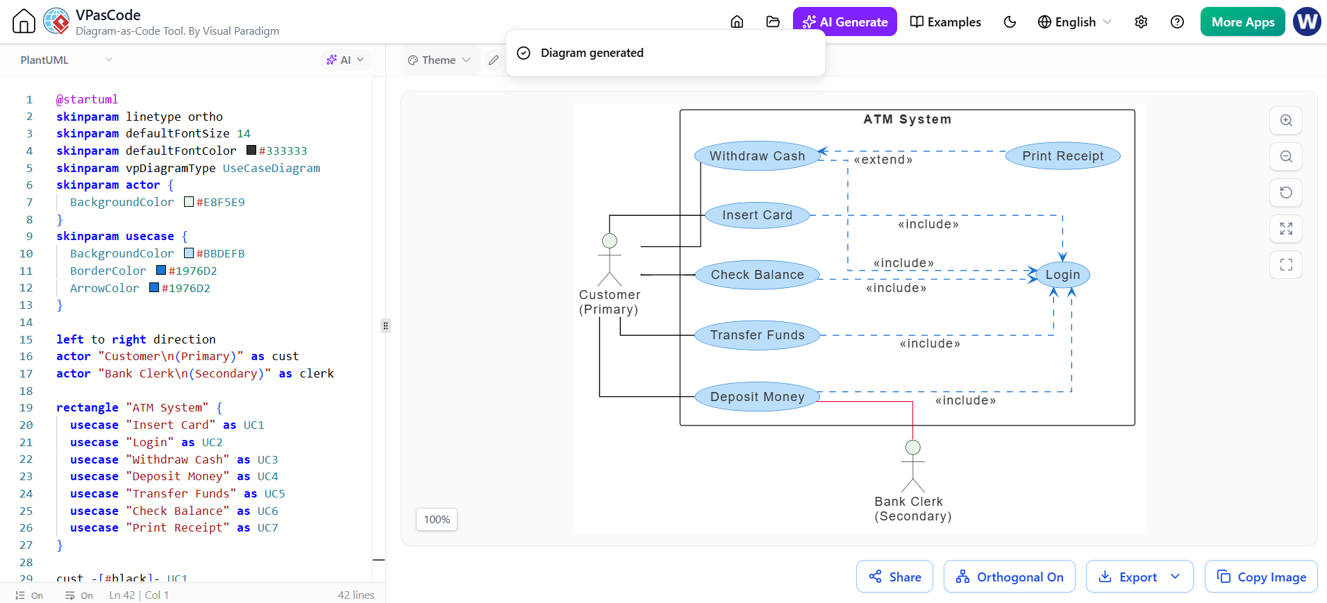 Visual Paradigm VPasCode: On-Canvas Rendering (Mult-Language Engine)