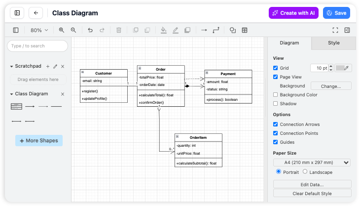 Built-in Diagram Editor